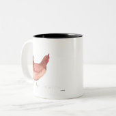 Tiere in Aquarellhühnern Vintag Zweifarbige Tasse (Vorderseite Links)