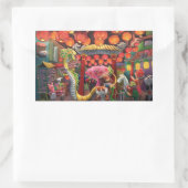 Tiere in der China Rechteckiger Aufkleber (Tasche)