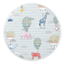 Tiere in der Heißluft steigt Keramik-Griff im Keramikknauf