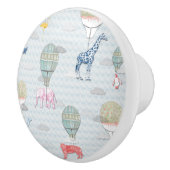 Tiere in der Heißluft steigt Keramik-Griff im Keramikknauf (Rechts)