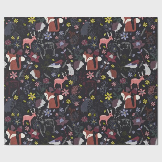 Tiere in der Sammlung von Hirschfocken-Igeln Geschenkpapier (Saum)