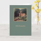 Tiere in der Woods Custom Sympathy Card Karte (Gelbe Blume)