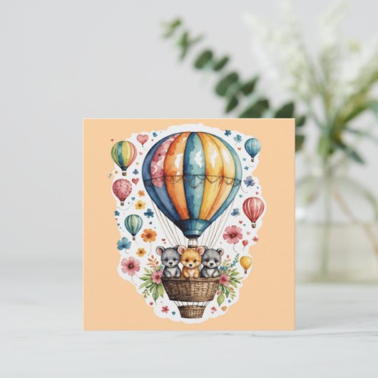 Tiere in einem Baloon (Stehend Vorderseite)