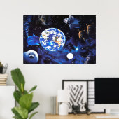 Tiere in einem Plakat (Heimbüro)