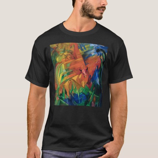 Tiere in einer Landschaft (1914) von Franz Marc   T-Shirt (Vorderseite)