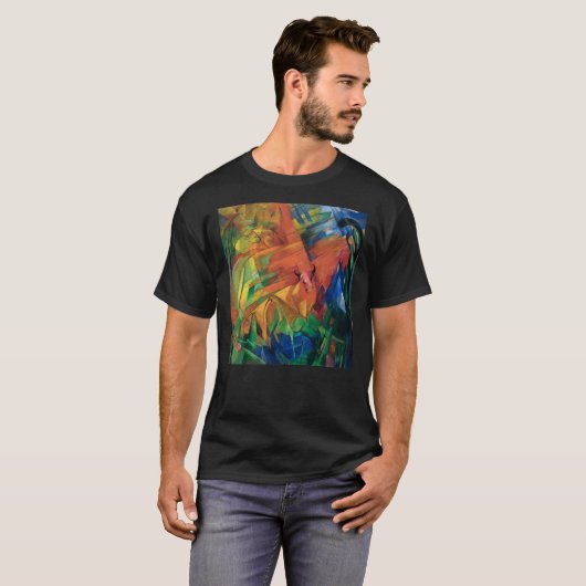 Tiere in einer Landschaft (1914) von Franz Marc   T-Shirt (Vorne ganz)