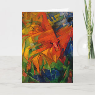 Tiere in einer Landschaft von Franz Marc Karte