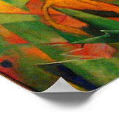 Tiere in einer Landschaft von Franz Marc Poster (Ecke)
