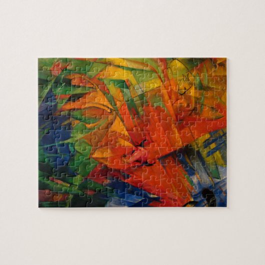Tiere in einer Landschaft von Franz Marc Puzzle (Horizontal)