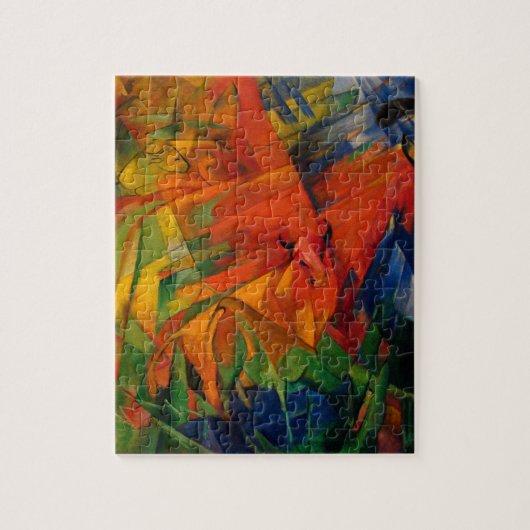 Tiere in einer Landschaft von Franz Marc Puzzle (Vertikal)