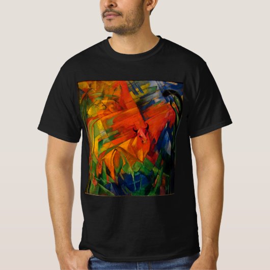 Tiere in einer Landschaft von Franz Marc T-Shirt (Vorderseite)