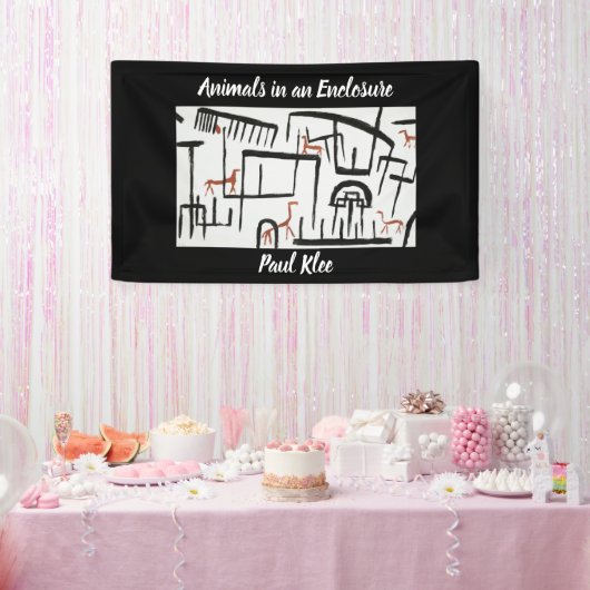 Tiere in einer Umschließung von Paul Klee Banner (Party)