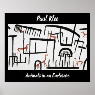 Tiere in einer Umschließung von Paul Klee Poster