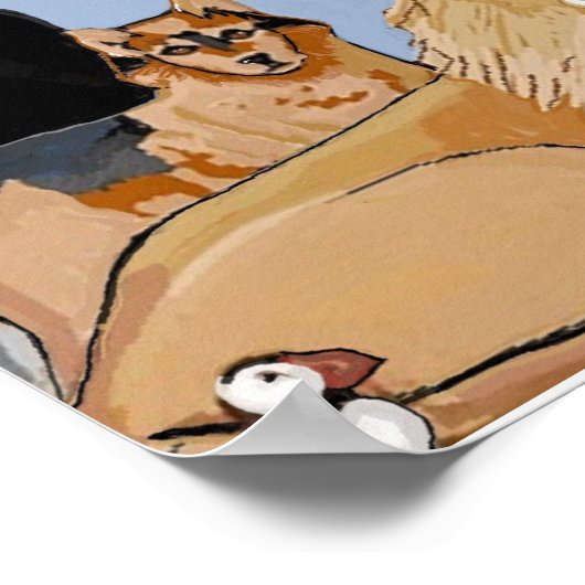 Tiere in Frieden Poster (Ecke)