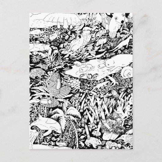 Tiere in Frieden Postkarte (Vorderseite)