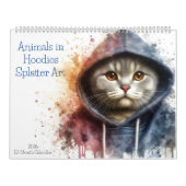 Tiere in Hoodies 12 Monate Spritzer Art 2026 Kalender (Titelbild)