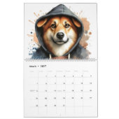 Tiere in Hoodies 12 Monate Spritzer Art 2026 Kalender (Mär 2027)