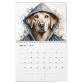 Tiere in Hoodies 12 Monate Spritzer Art 2026 Kalender (Feb 2026)