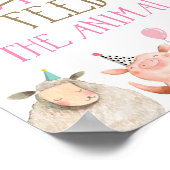 Tiere in landwirtschaftlichen Betrieben am Geburts Poster (Ecke)