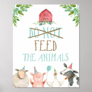 Tiere in landwirtschaftlichen Betrieben am Geburts Poster