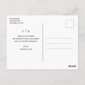 Tiere in Masken Virtual Baby Dusche Vielen Dank Postkarte (Rückseite)