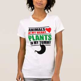 Tiere in meinem Herzen, Pflanzen in meinem Bauch T-Shirt