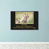 Tiere inspirieren Zitate 9 Leinwanddruck (Insitu (Holzboden))