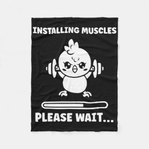 Tiere installieren Muskeln Fitness Bodybuilding Hu Fleecedecke
