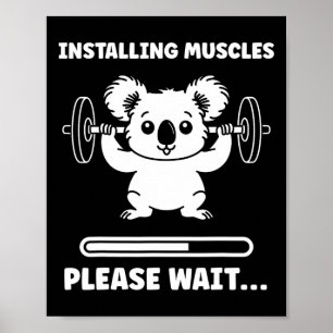 Tiere installieren Muskeln Fitness Bodybuilding Ko Poster