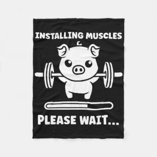 Tiere installieren Muskeln Fitness Bodybuilding Pi Fleecedecke