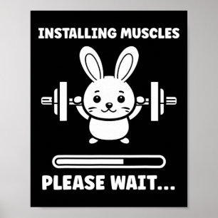 Tiere installieren Muskeln Fitness Bodybuilding Ra Poster