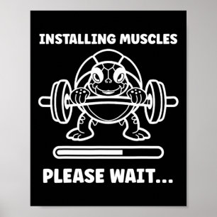Tiere installieren Muskeln Fitness Bodybuilding Tu Poster