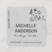 Tiere / Jagdgemeinschaft Quadratische Visitenkarte (Rückseite)