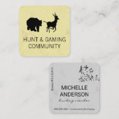 Tiere / Jagdgemeinschaft Quadratische Visitenkarte (Vorne/Hinten)