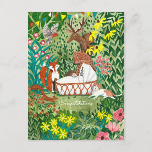 Tiere Jungle Green   Neue Glückwünsche für das Bab Feiertagspostkarte