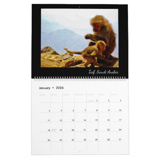 Tiere Kalender (Jan 2026)