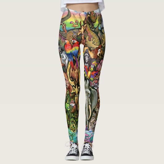 Tiere Leggings (Vorderseite)
