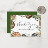 Tiere Leopard Print Jungle Wild Baby Dusche als Mitteilungskarte (Vorderseite/Rückseite Beispiel)