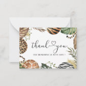 Tiere Leopard Print Jungle Wild Baby Dusche als Mitteilungskarte (Vorderseite)