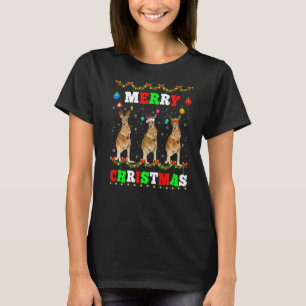Tiere Lichter frohe Weihnachten Weihnachten Weihna T-Shirt