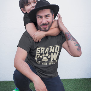 Tiere lieben Grand Paw Grandpa Vathers Day Geschen T-Shirt
