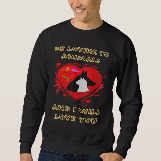 Tiere lieben sweatshirt (Vorderseite)