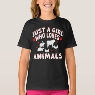 Tiere Liebhaber Nur Ein Mädchen Das Tiere Liebt T-Shirt