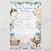 Tiere Maske Covid Boy Baby Dusche Doppelspiel Flyer (Vorne)