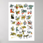 Tiere mit Beruf Alphabet Poster (Vorne)