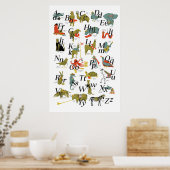 Tiere mit Berufen Alphabet Poster (Küche)