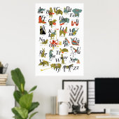 Tiere mit Berufen Alphabet Poster (Heimbüro)