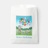 Tiere mit Geburtstagsballons Geschenktütchen (Vorderseite)