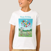 Tiere mit Luftballons