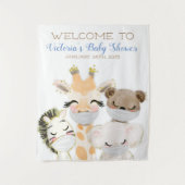 Tiere mit Maske Babydusche im Hintergrund Wandteppich (Vorderseite)